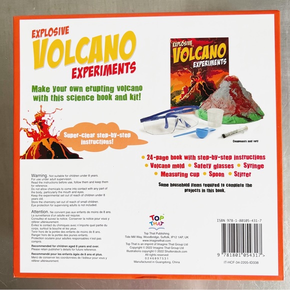 Explosive Volcano Experiments Activity Station Book & Kit - Picture 2 of 12